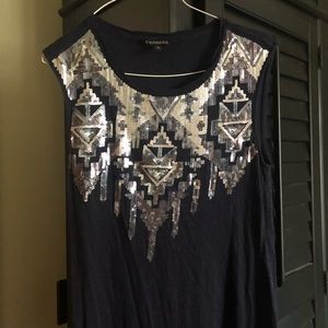 Sequined Maxi Dress with slit